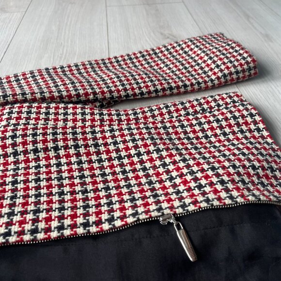 Louben II Houndstooth Zip-Front Wool Jacket - Size 8 - Picture 3 of 6
